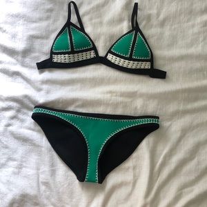 TRIANGL green crochet bikini